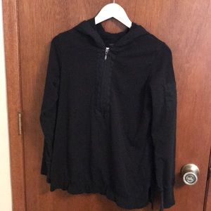 1/2 zip hooded long sleeve shirt.